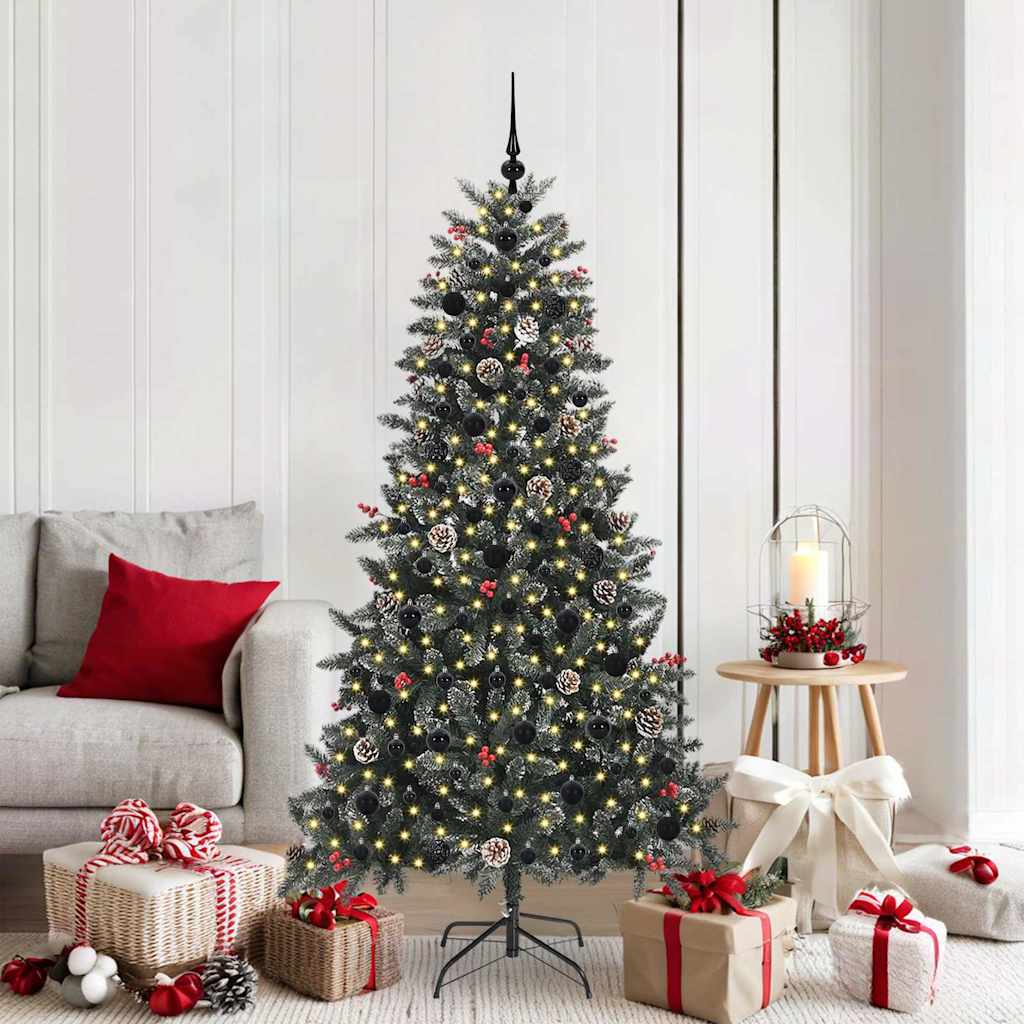 Albero di Natale artificiale Vidaxx con 300 LED verdi 180 cm in PVC e plastica e acciaio