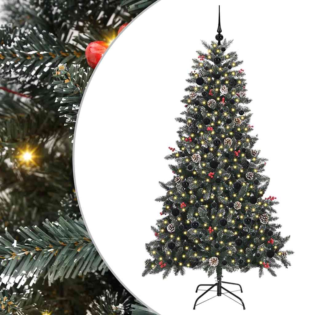 Albero di Natale artificiale Vidaxx con 300 LED verdi 180 cm in PVC e plastica e acciaio