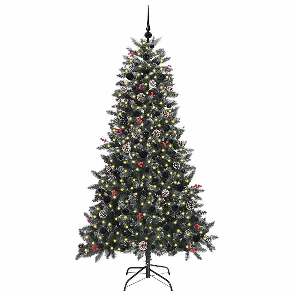 Albero di Natale artificiale Vidaxx con 300 LED verdi 180 cm in PVC e plastica e acciaio