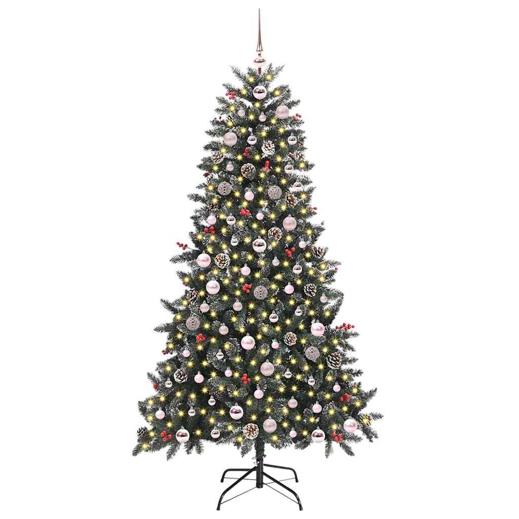 Albero di Natale artificiale Vidaxx con 300 LED verdi 180 cm in PVC e plastica e acciaio