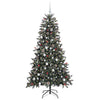 Vidaxl kunstkerstboom met 300 led groen 180 cm pvc en plastic en staal
