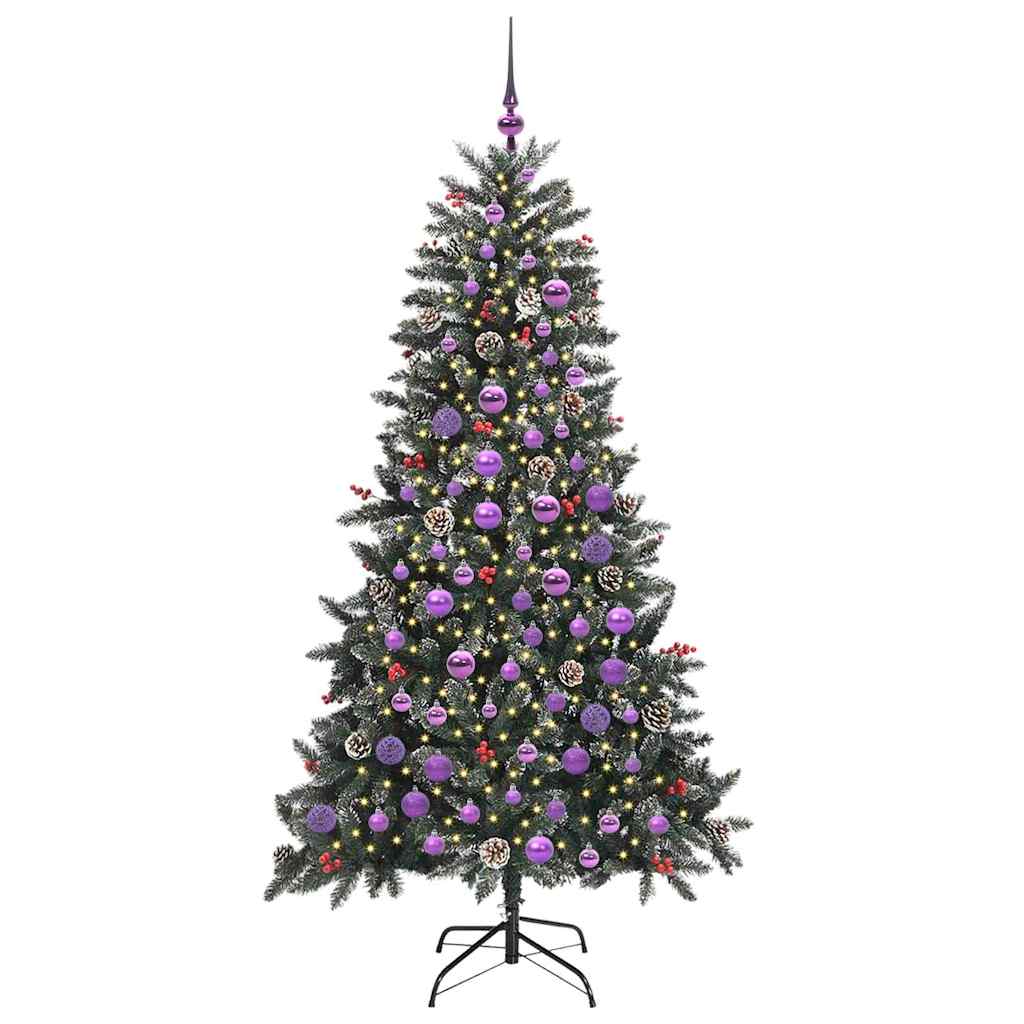 Albero di Natale artificiale Vidaxx con 300 LED verdi 180 cm in PVC e plastica e acciaio