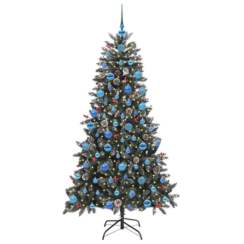 Albero di Natale artificiale Vidaxx con 300 LED verdi 180 cm in PVC e plastica e acciaio