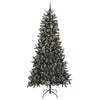 Vidaxl kunstkerstboom met 300 led groen 240 cm pvc en plastic en staal