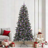 Albero di Natale artificiale Vidaxx con 300 LED verdi, 240 cm in PVC e plastica e acciaio