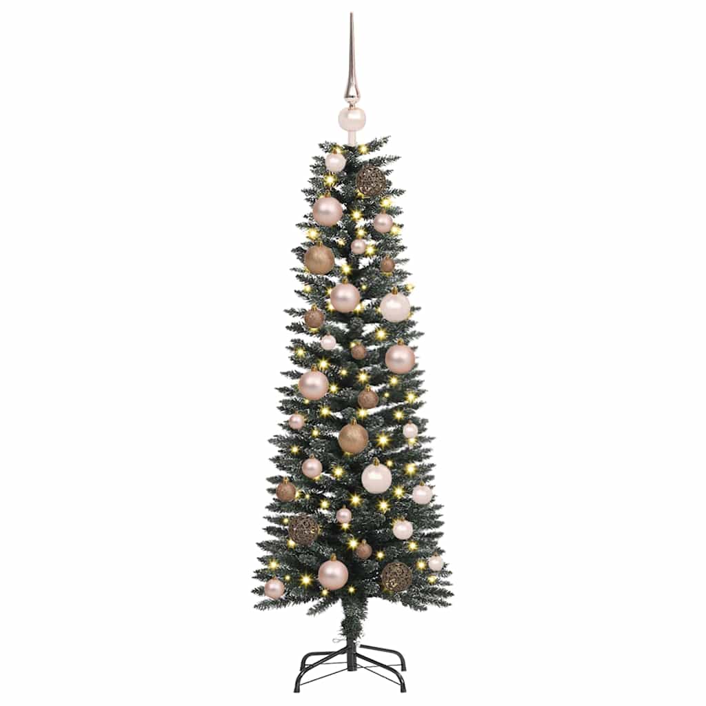 Albero di Natale artificiale VidaXL con 150 LED verdi, 120 cm in PVC e plastica e acciaio