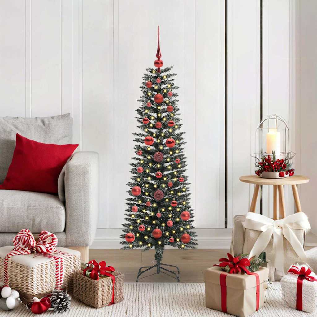 Albero di Natale artificiale VidaXL con 150 LED verdi, 120 cm in PVC e plastica e acciaio