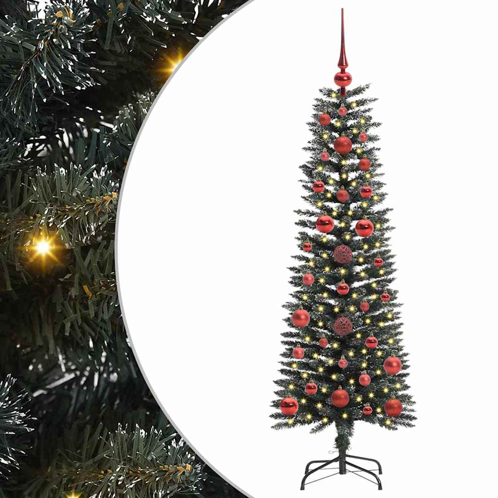 Albero di Natale artificiale VidaXL con 150 LED verdi, 120 cm in PVC e plastica e acciaio