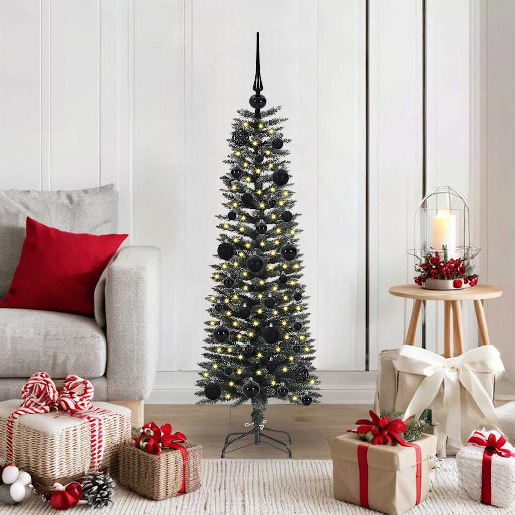 Albero di Natale artificiale VidaXL con 150 LED verdi, 120 cm in PVC e plastica e acciaio