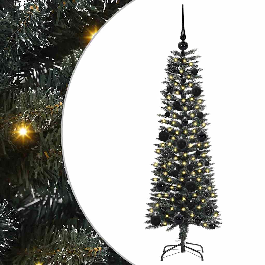 Albero di Natale artificiale VidaXL con 150 LED verdi, 120 cm in PVC e plastica e acciaio