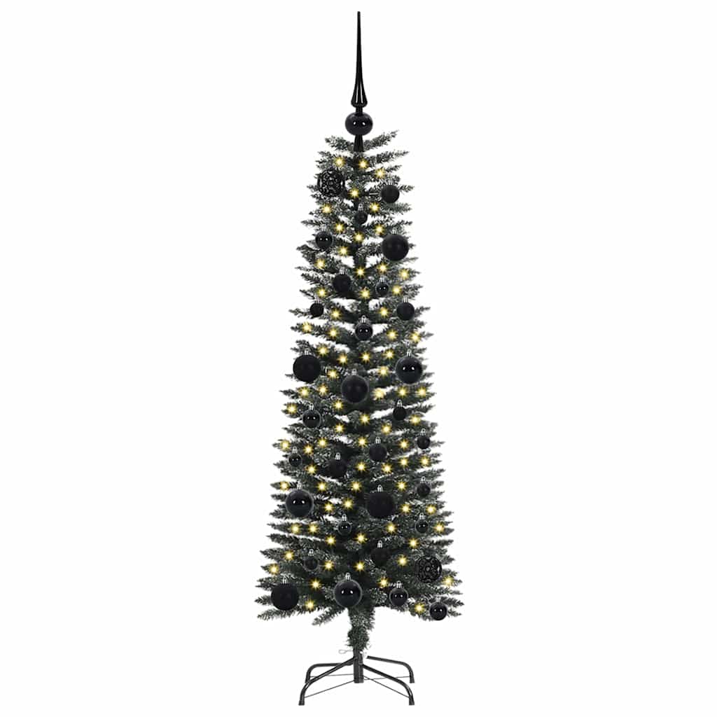 Albero di Natale artificiale VidaXL con 150 LED verdi, 120 cm in PVC e plastica e acciaio