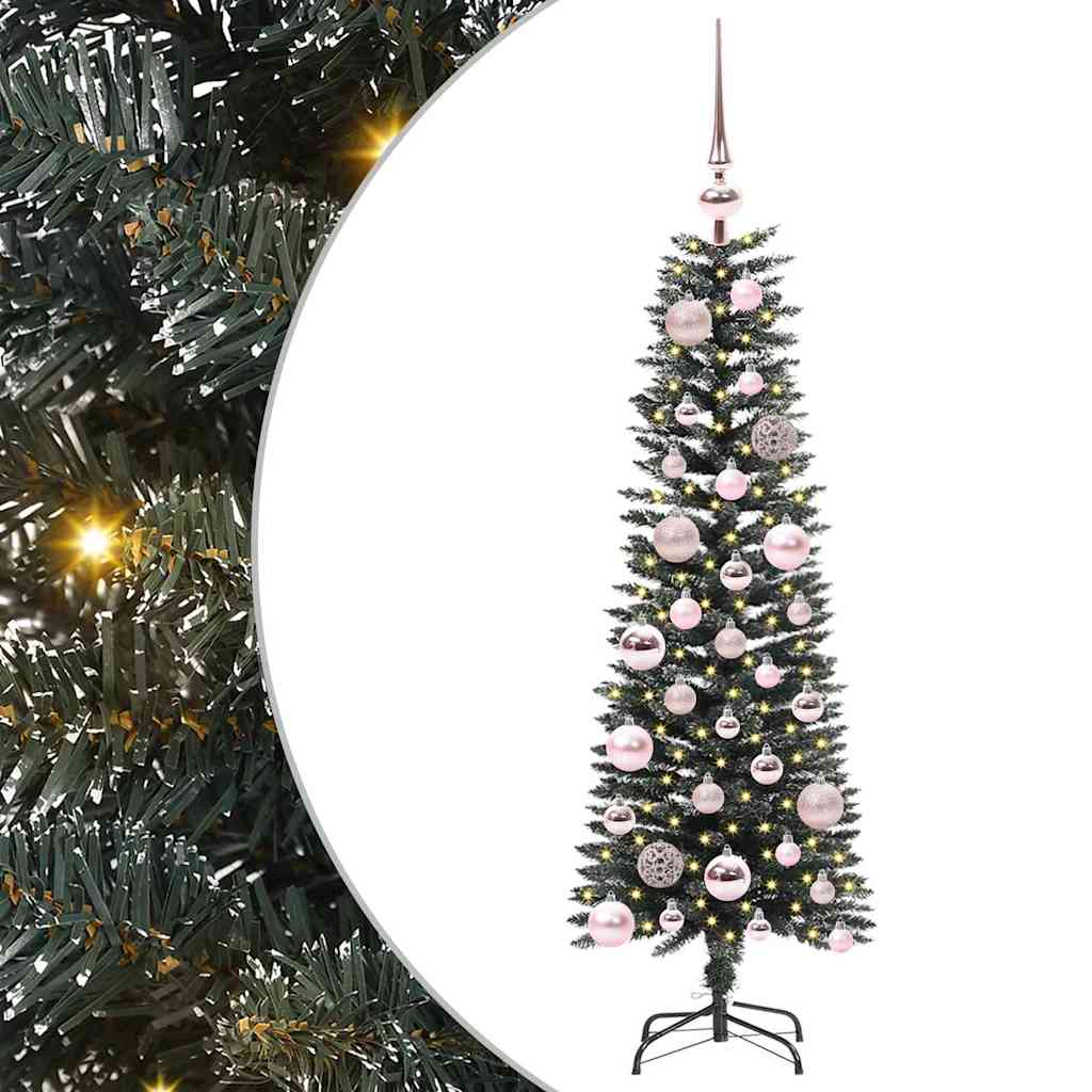 Albero di Natale artificiale VidaXL con 150 LED verdi, 120 cm in PVC e plastica e acciaio