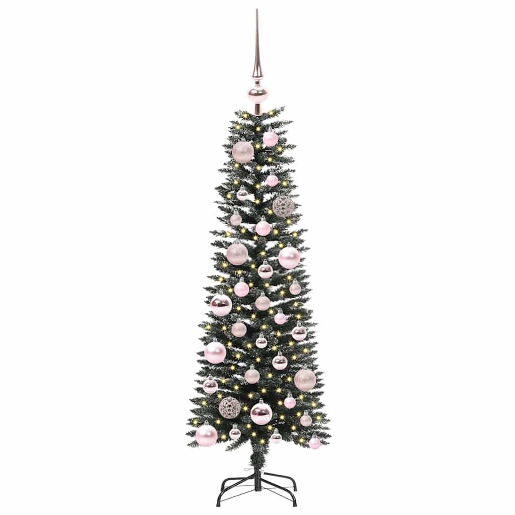 Albero di Natale artificiale VidaXL con 150 LED verdi, 120 cm in PVC e plastica e acciaio