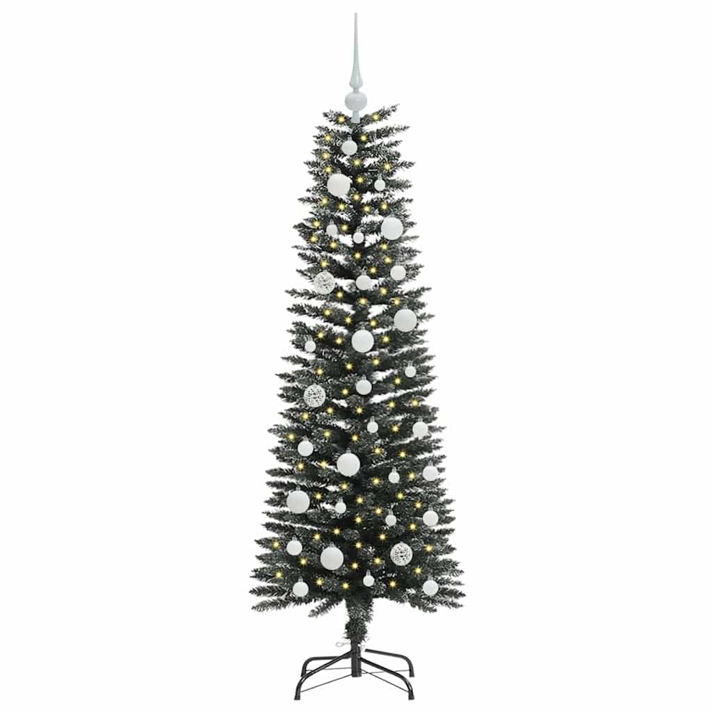 Albero di Natale artificiale VidaXL con 150 LED verdi, 120 cm in PVC e plastica e acciaio