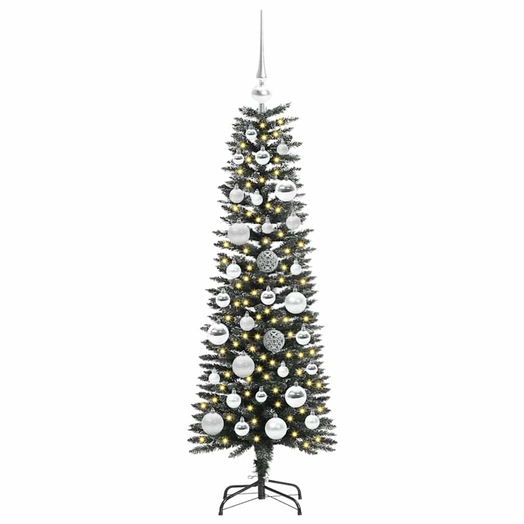 Albero di Natale artificiale VidaXL con 150 LED verdi, 120 cm in PVC e plastica e acciaio