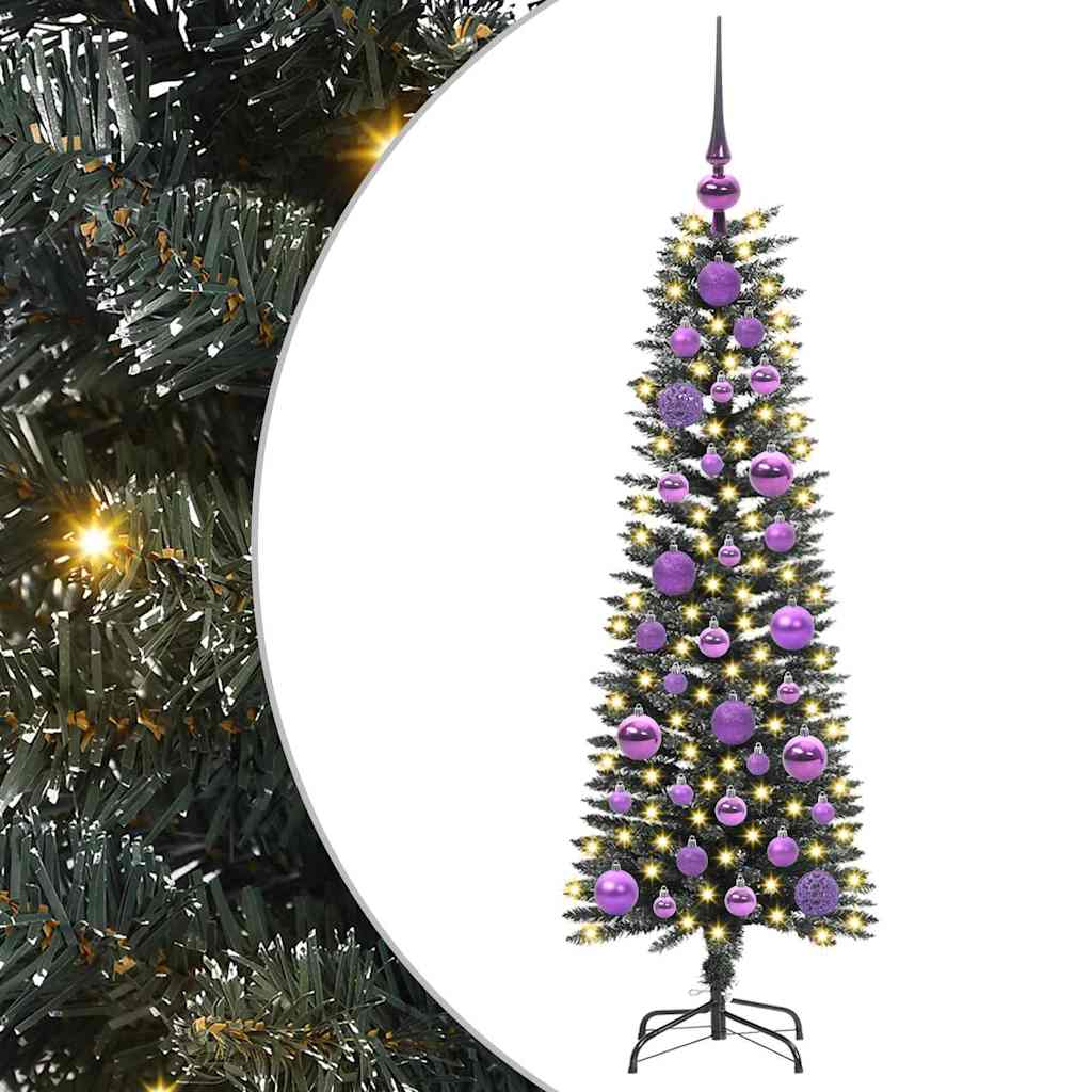Albero di Natale artificiale VidaXL con 150 LED verdi, 120 cm in PVC e plastica e acciaio