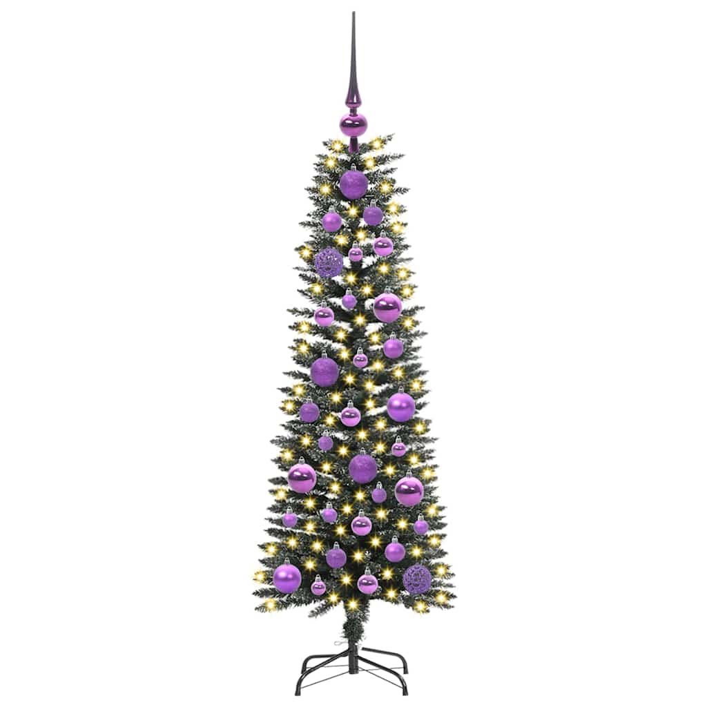 Albero di Natale artificiale VidaXL con 150 LED verdi, 120 cm in PVC e plastica e acciaio