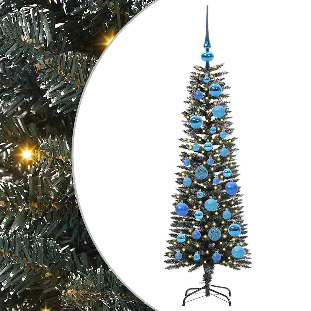 Albero di Natale artificiale VidaXL con 150 LED verdi, 120 cm in PVC e plastica e acciaio