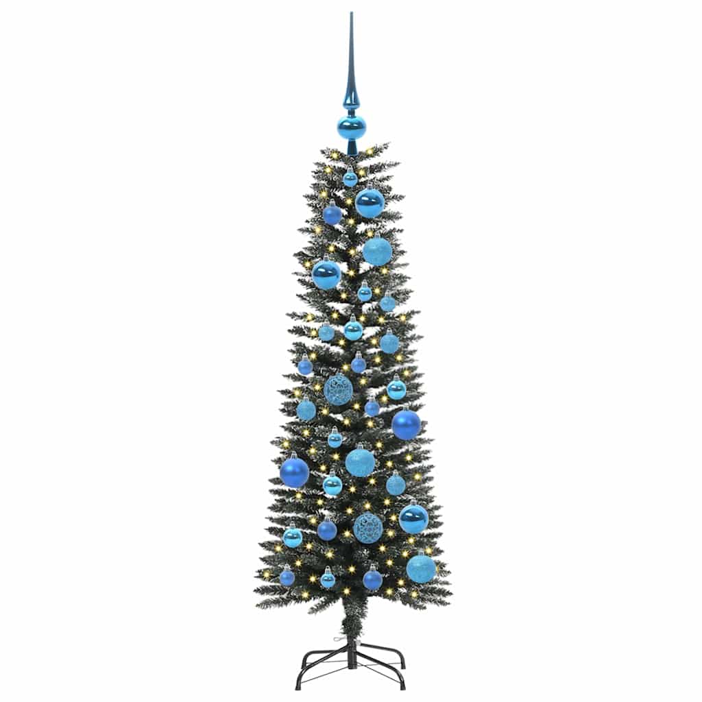 Albero di Natale artificiale VidaXL con 150 LED verdi, 120 cm in PVC e plastica e acciaio