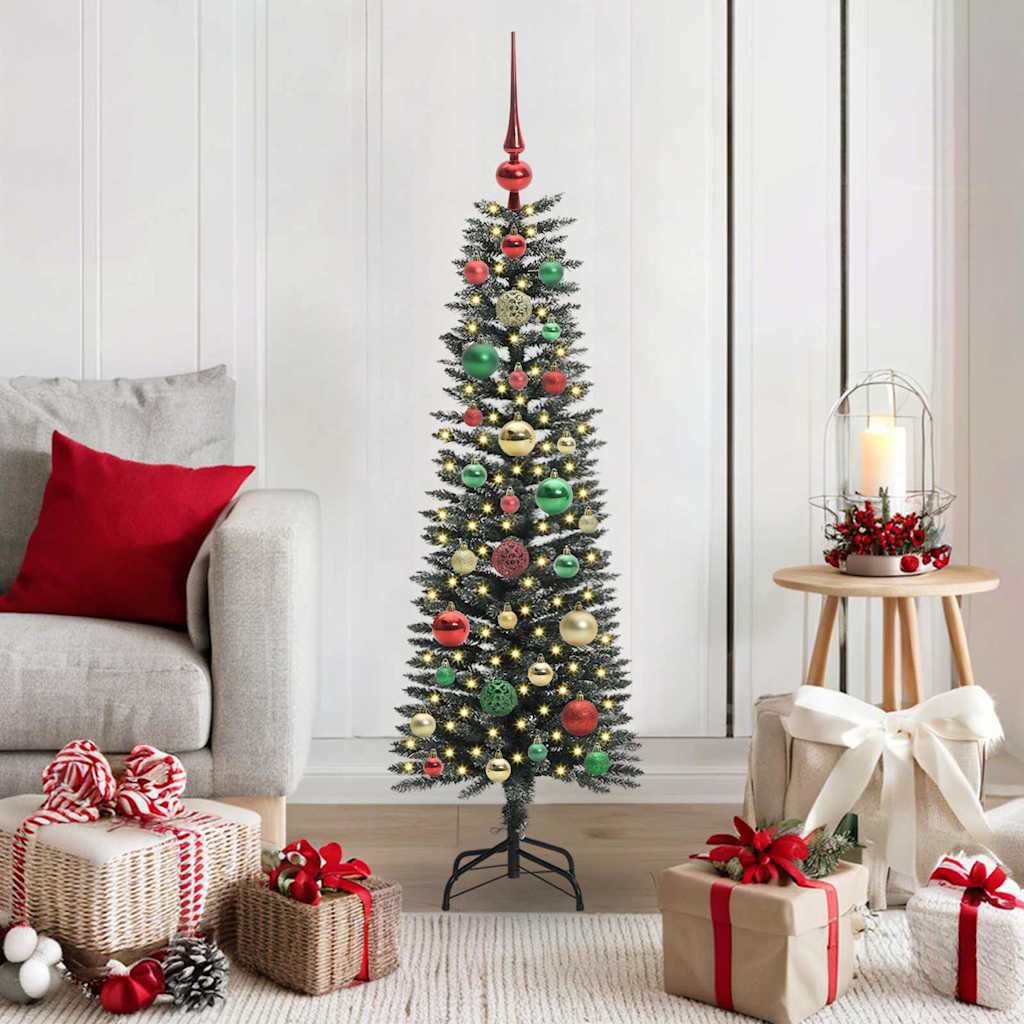 Árbol de Navidad artificial VidaXL con 150 LED verde, 120 cm PVC y plástico y acero