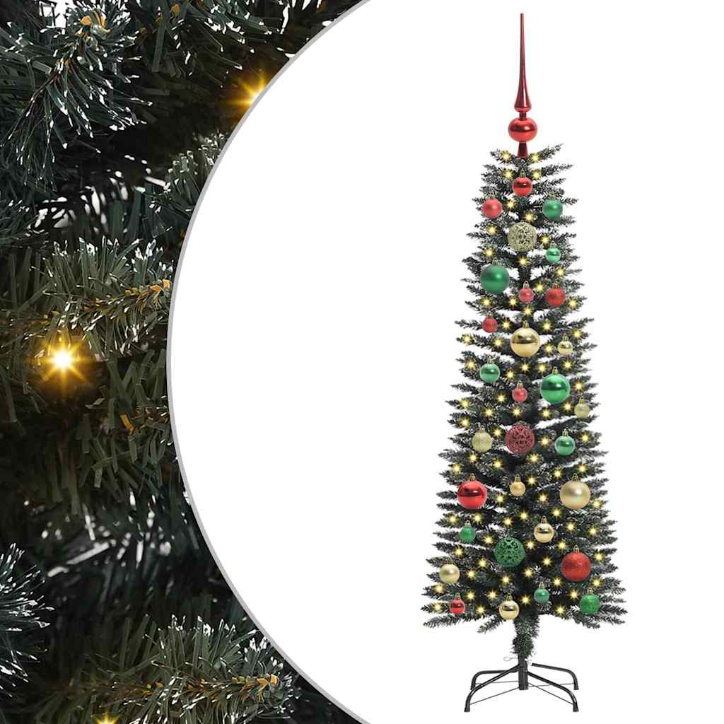 Albero di Natale artificiale VidaXL con 150 LED verdi, 120 cm in PVC e plastica e acciaio