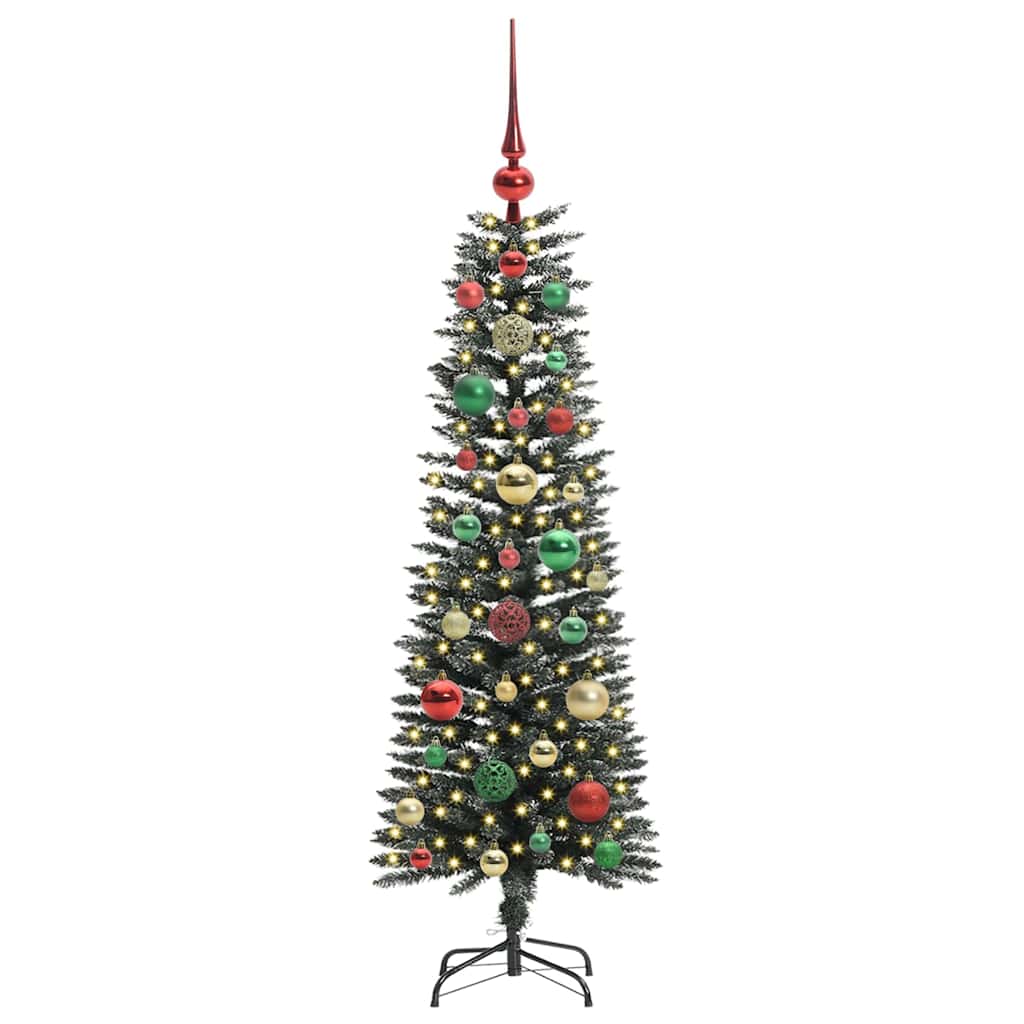 Albero di Natale artificiale VidaXL con 150 LED verdi, 120 cm in PVC e plastica e acciaio