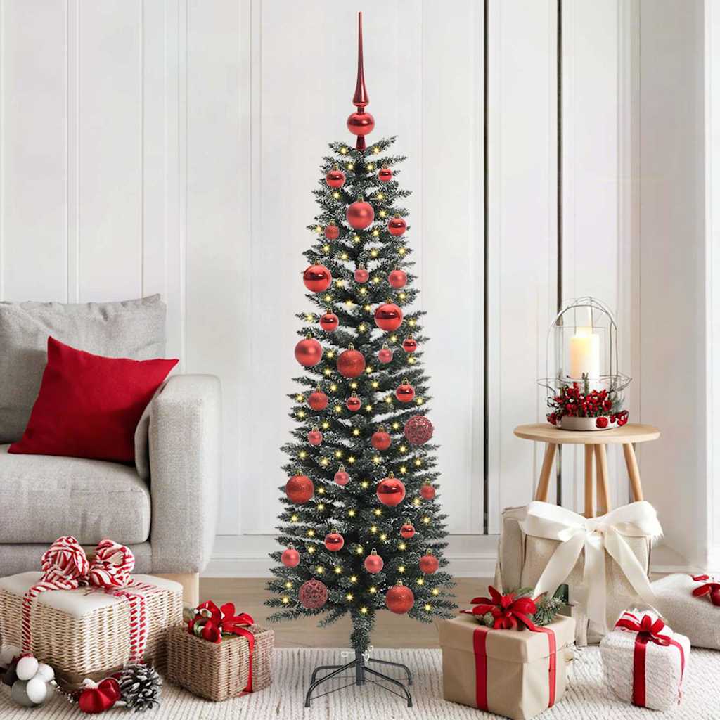 Albero di Natale artificiale VidaXL con 150 LED verdi, 150 cm in PVC e plastica e acciaio