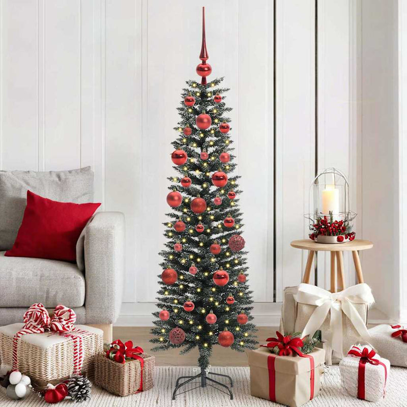 Albero di Natale artificiale VidaXL con 150 LED verdi, 150 cm in PVC e plastica e acciaio