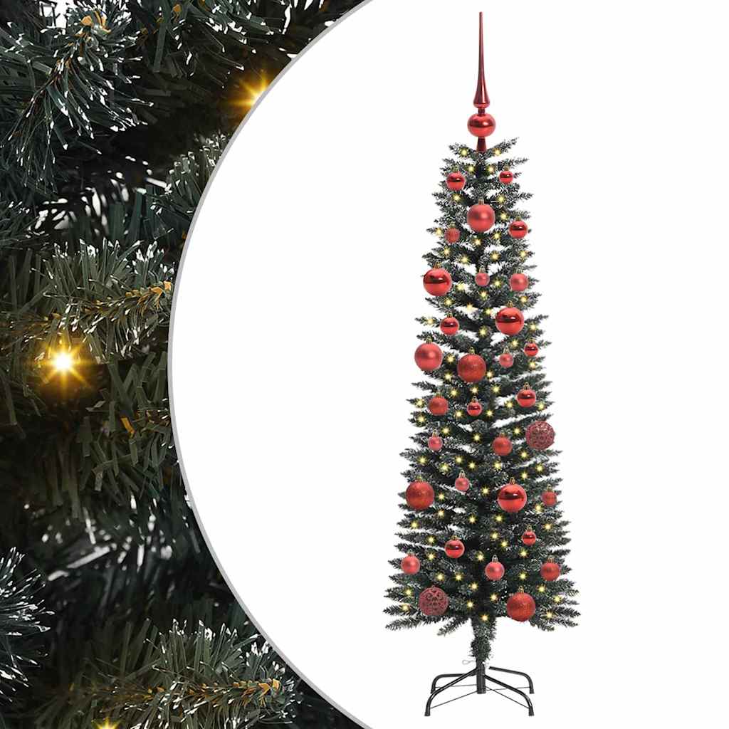 Albero di Natale artificiale VidaXL con 150 LED verdi, 150 cm in PVC e plastica e acciaio