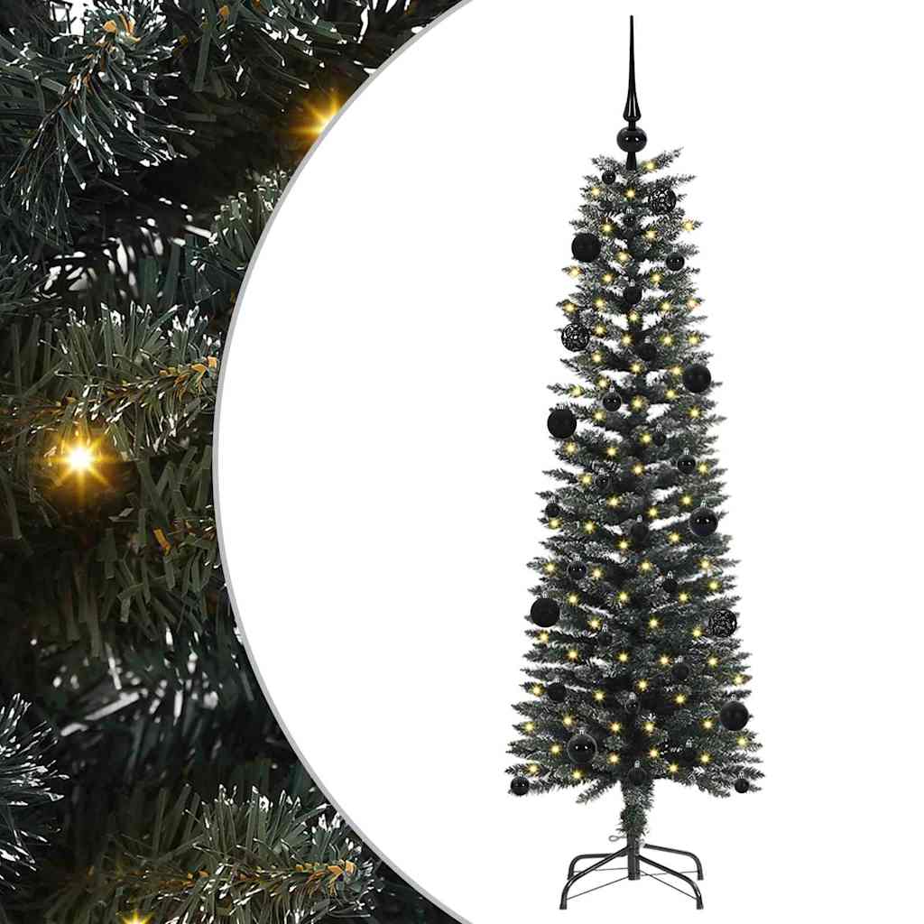 Albero di Natale artificiale VidaXL con 150 LED verdi, 150 cm in PVC e plastica e acciaio