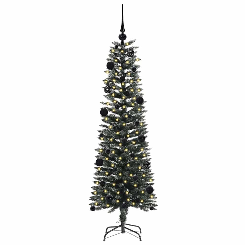 Albero di Natale artificiale VidaXL con 150 LED verdi, 150 cm in PVC e plastica e acciaio