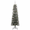 Albero di Natale artificiale VidaXL con 150 LED verdi, 150 cm in PVC e plastica e acciaio
