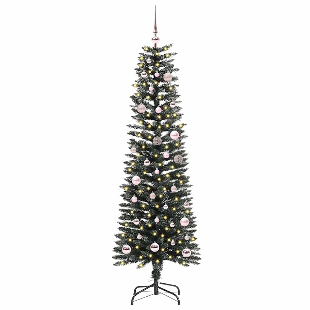 Albero di Natale artificiale VidaXL con 150 LED verdi, 150 cm in PVC e plastica e acciaio