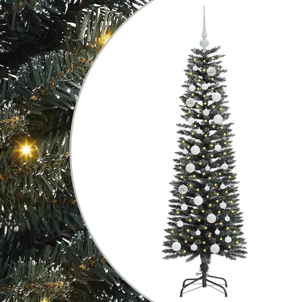 Albero di Natale artificiale VidaXL con 150 LED verdi, 150 cm in PVC e plastica e acciaio