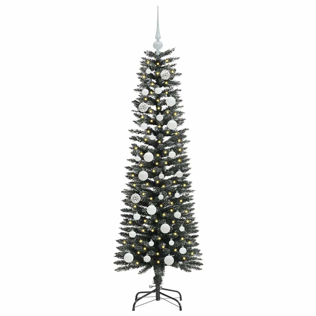 Albero di Natale artificiale VidaXL con 150 LED verdi, 150 cm in PVC e plastica e acciaio