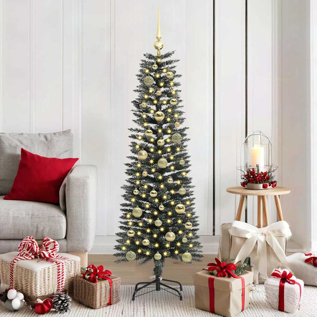 Albero di Natale artificiale VidaXL con 150 LED verdi, 150 cm in PVC e plastica e acciaio