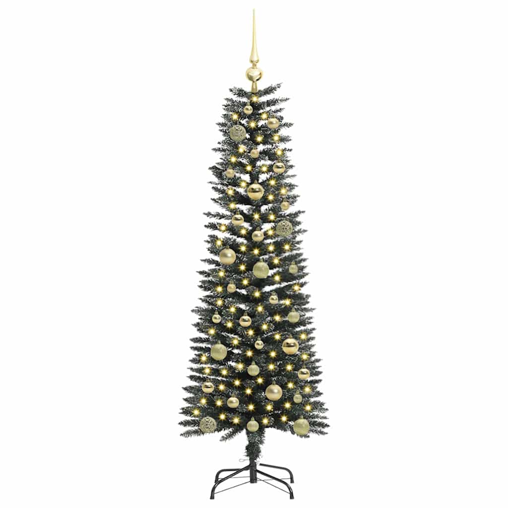 Albero di Natale artificiale VidaXL con 150 LED verdi, 150 cm in PVC e plastica e acciaio