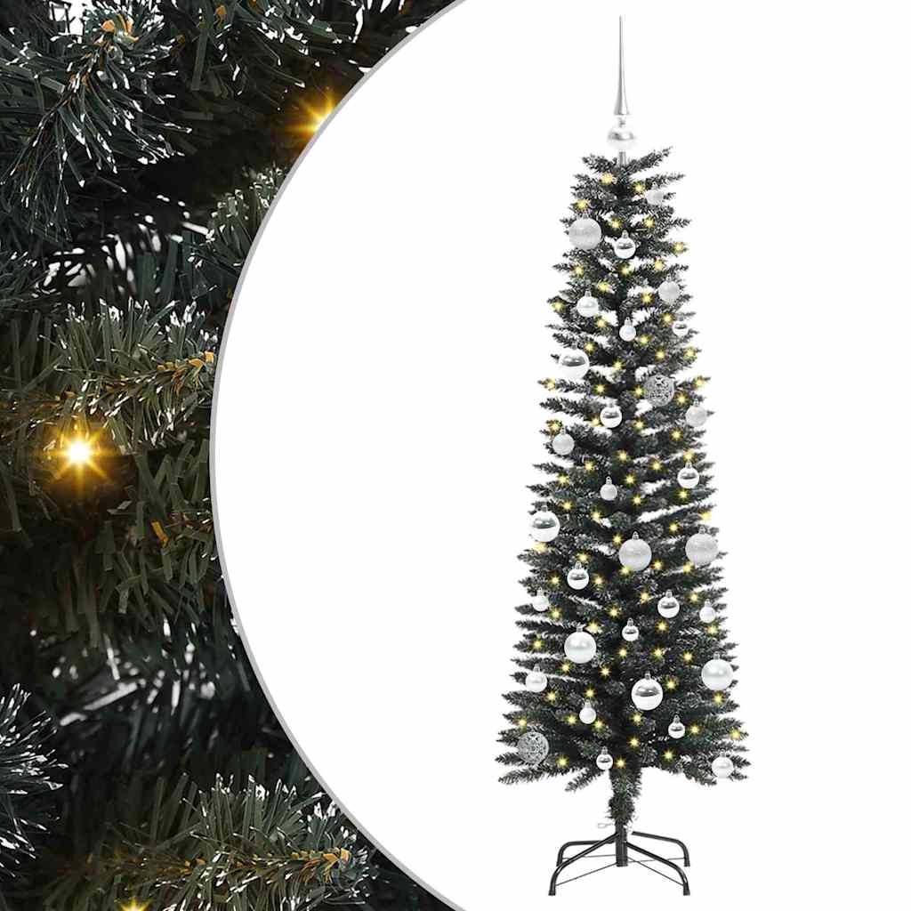 Albero di Natale artificiale VidaXL con 150 LED verdi, 150 cm in PVC e plastica e acciaio