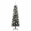 Albero di Natale artificiale VidaXL con 150 LED verdi, 150 cm in PVC e plastica e acciaio