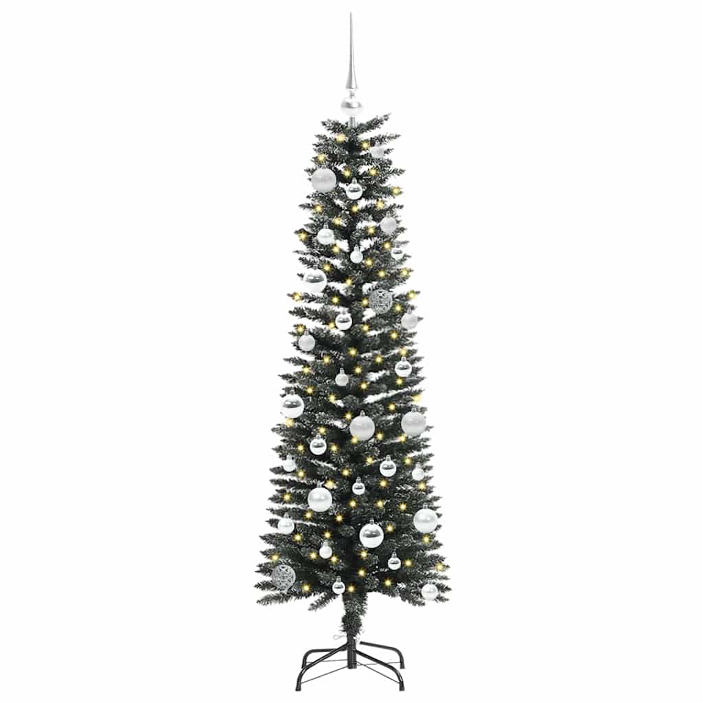 Albero di Natale artificiale VidaXL con 150 LED verdi, 150 cm in PVC e plastica e acciaio