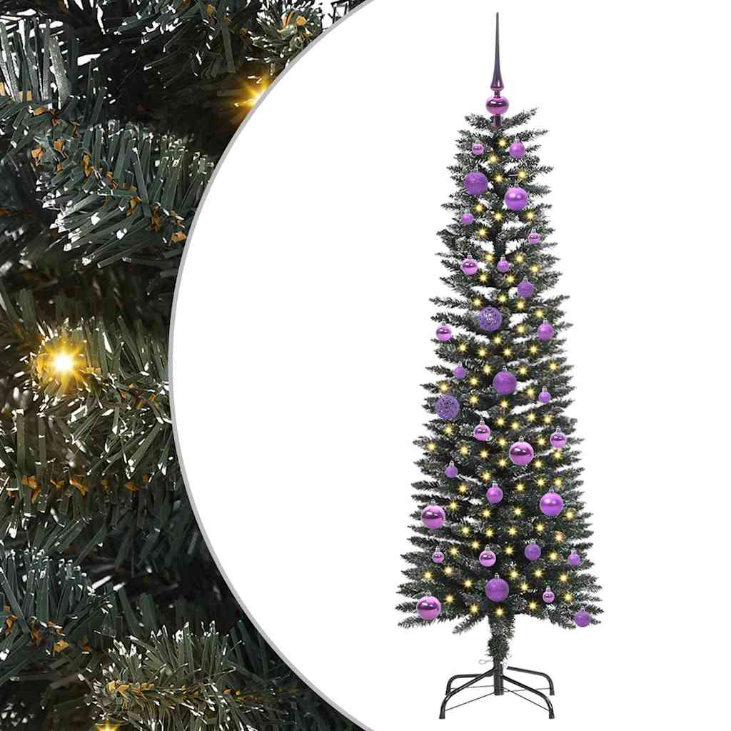 Albero di Natale artificiale VidaXL con 150 LED verdi, 150 cm in PVC e plastica e acciaio