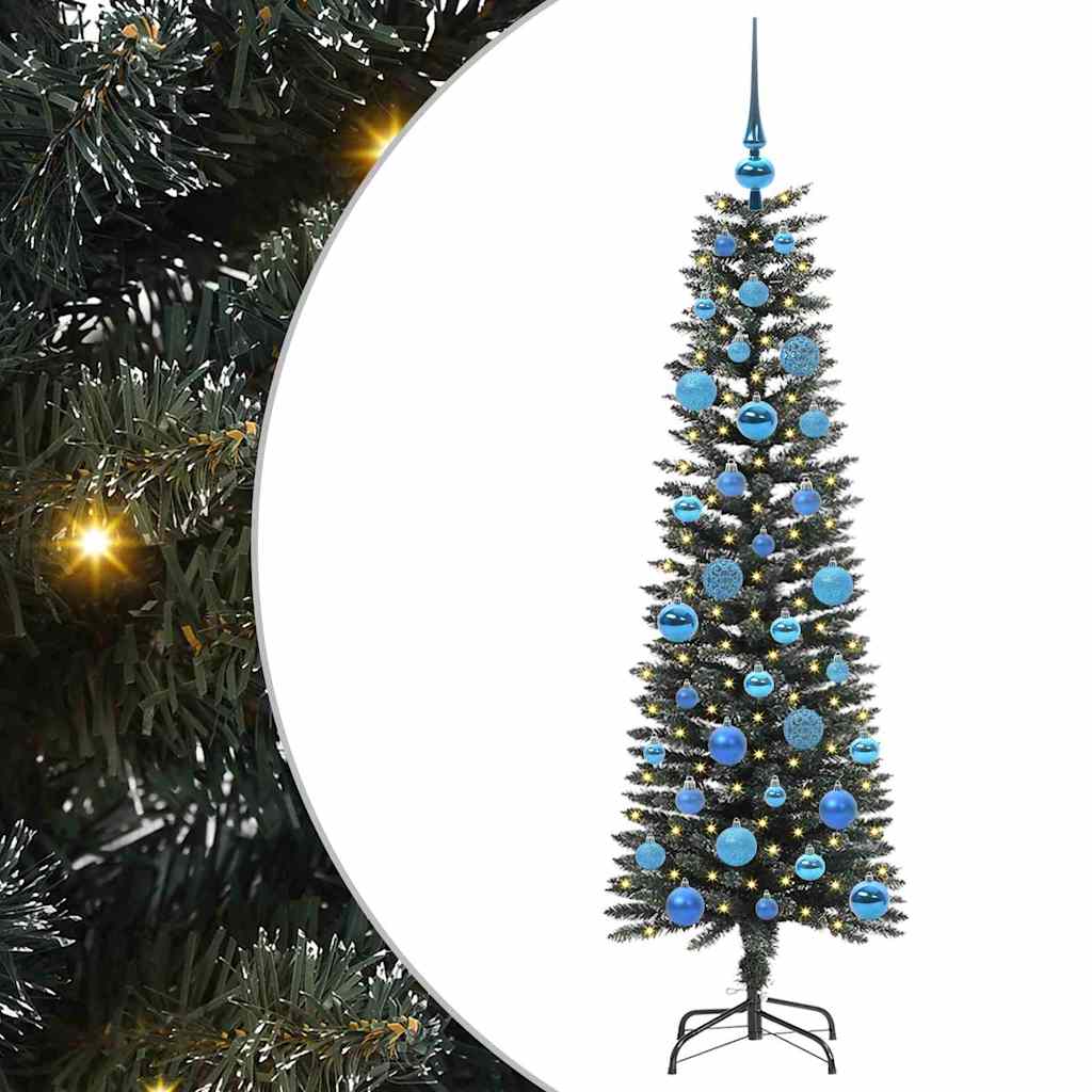 Albero di Natale artificiale VidaXL con 150 LED verdi, 150 cm in PVC e plastica e acciaio