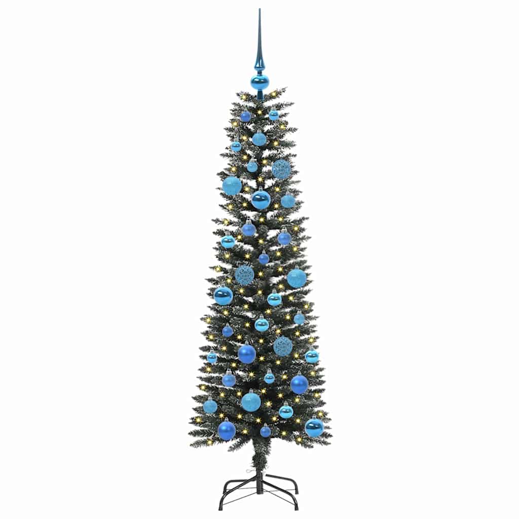 Albero di Natale artificiale VidaXL con 150 LED verdi, 150 cm in PVC e plastica e acciaio