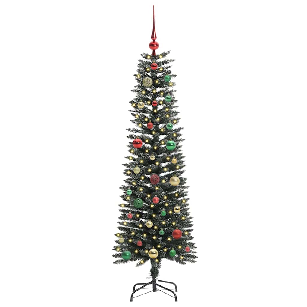 Albero di Natale artificiale VidaXL con 150 LED verdi, 150 cm in PVC e plastica e acciaio