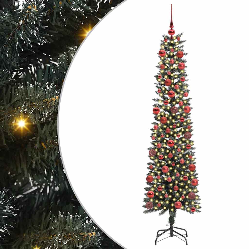 Albero di Natale artificiale Vidaxx con 300 LED verdi 180 cm in PVC e plastica e acciaio