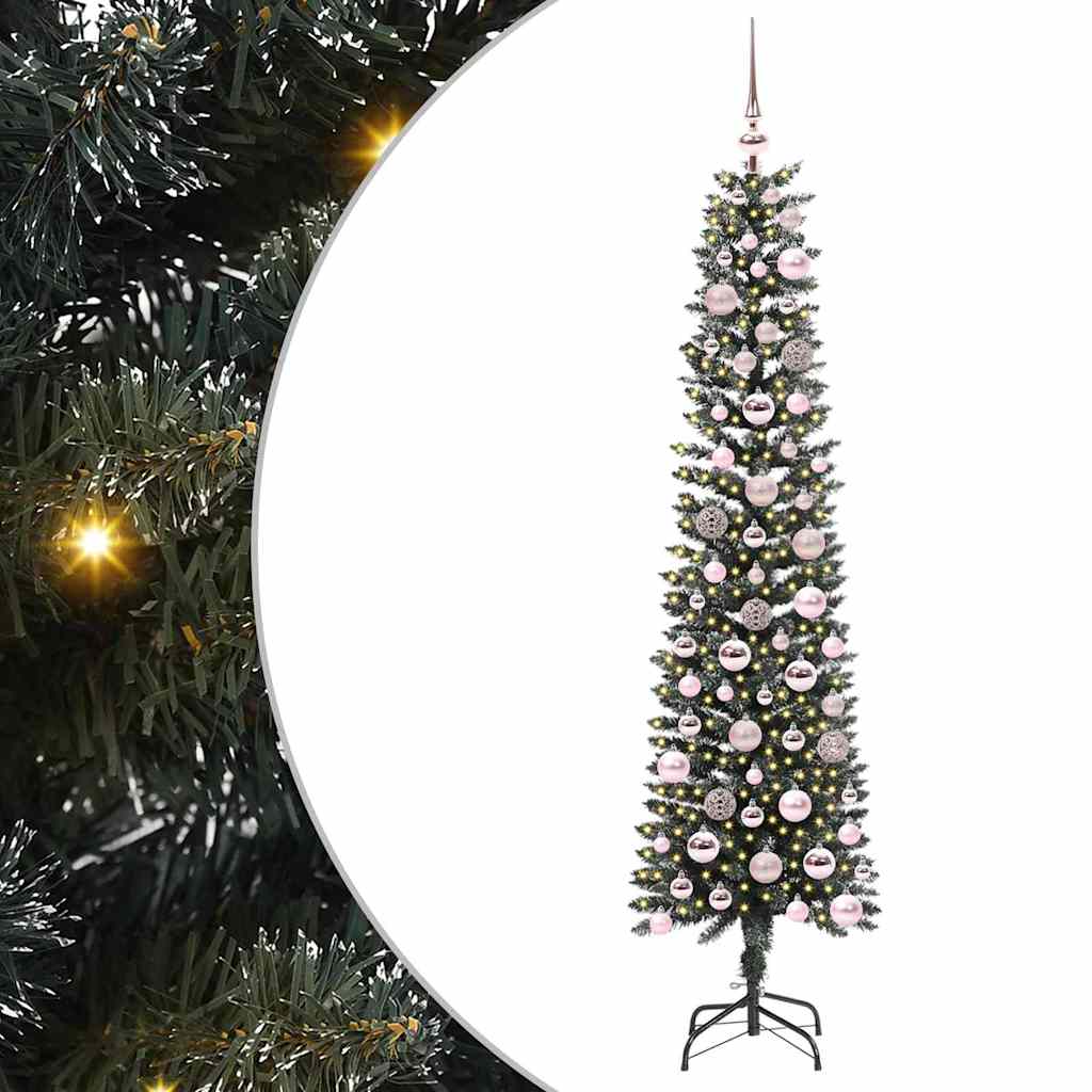 Albero di Natale artificiale Vidaxx con 300 LED verdi 180 cm in PVC e plastica e acciaio