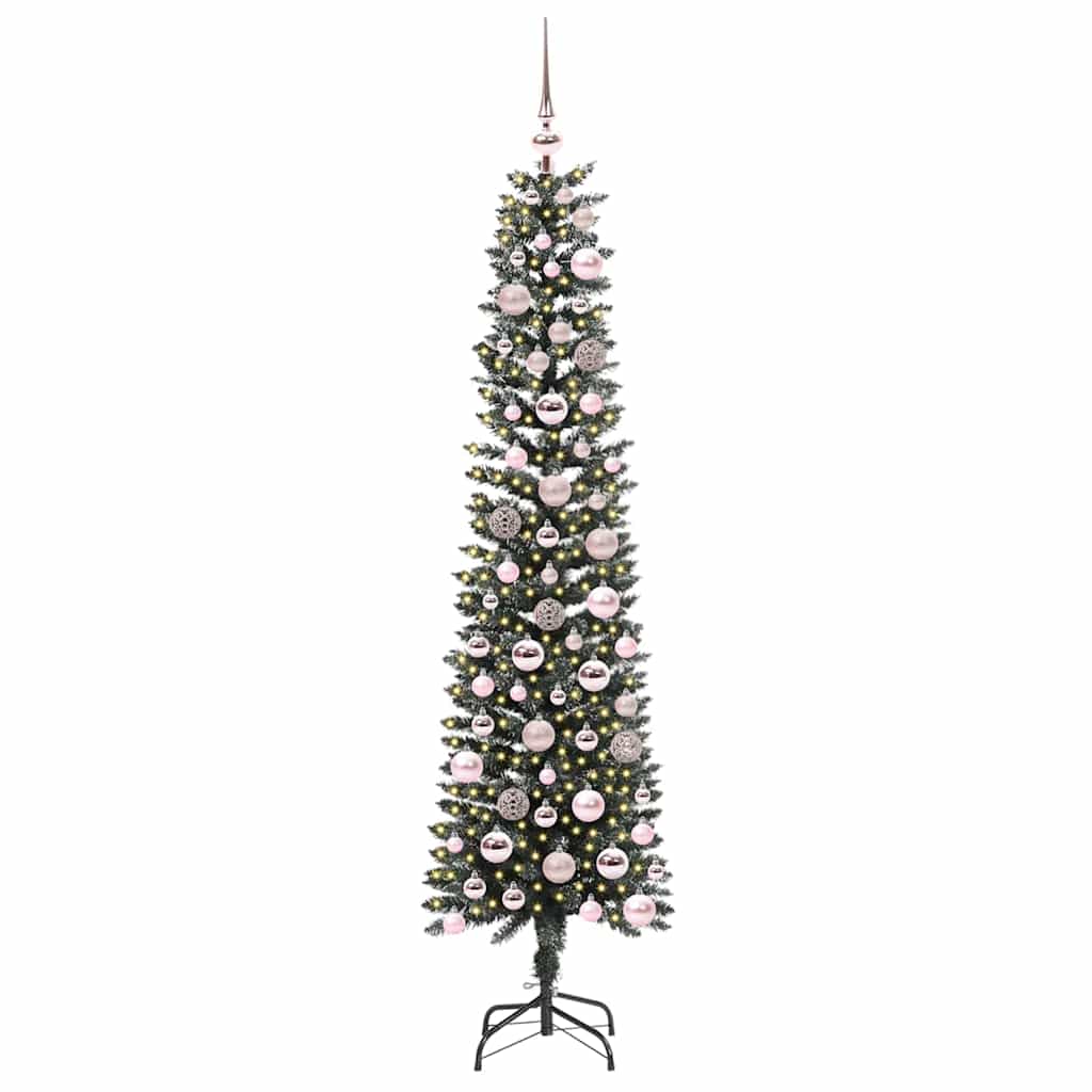 Albero di Natale artificiale Vidaxx con 300 LED verdi 180 cm in PVC e plastica e acciaio