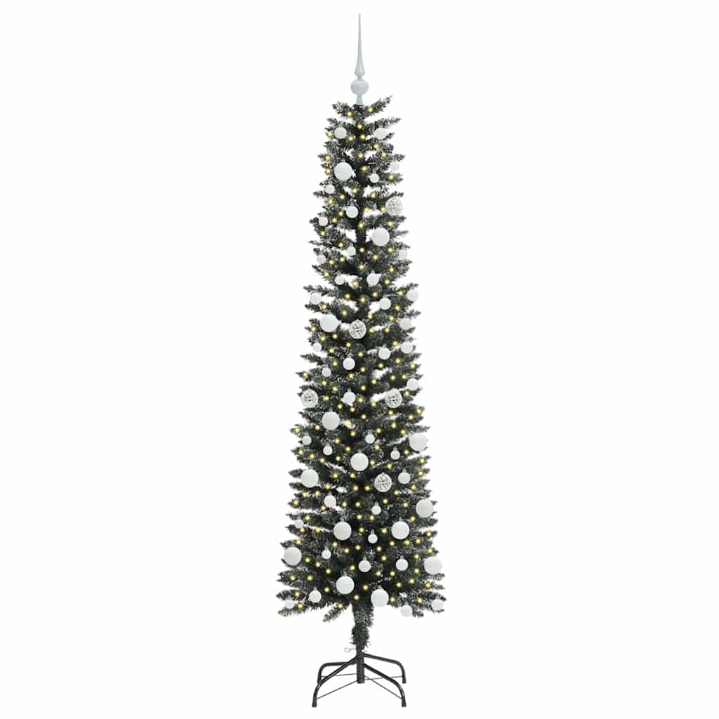 Albero di Natale artificiale Vidaxx con 300 LED verdi 180 cm in PVC e plastica e acciaio