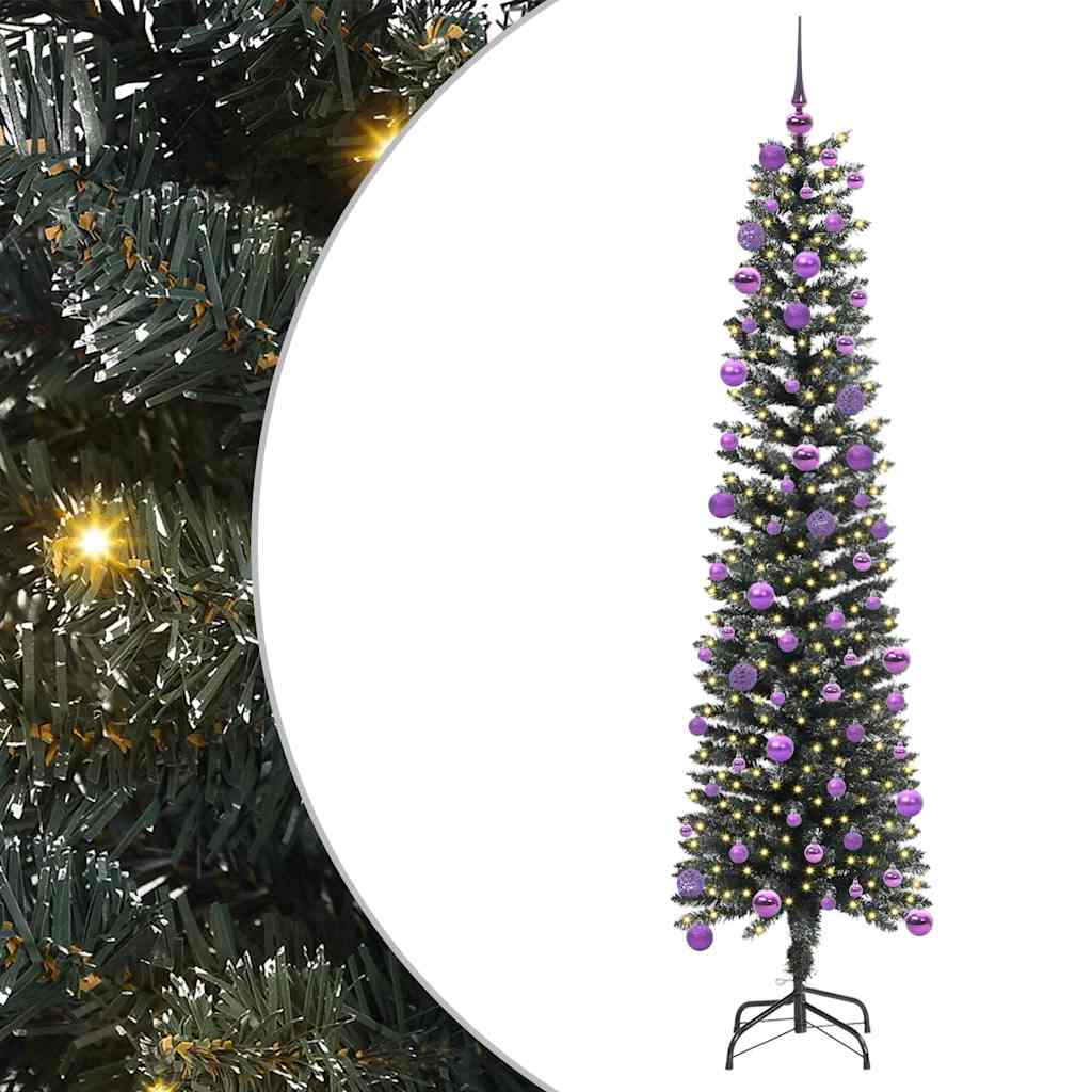 Albero di Natale artificiale Vidaxx con 300 LED verdi 180 cm in PVC e plastica e acciaio
