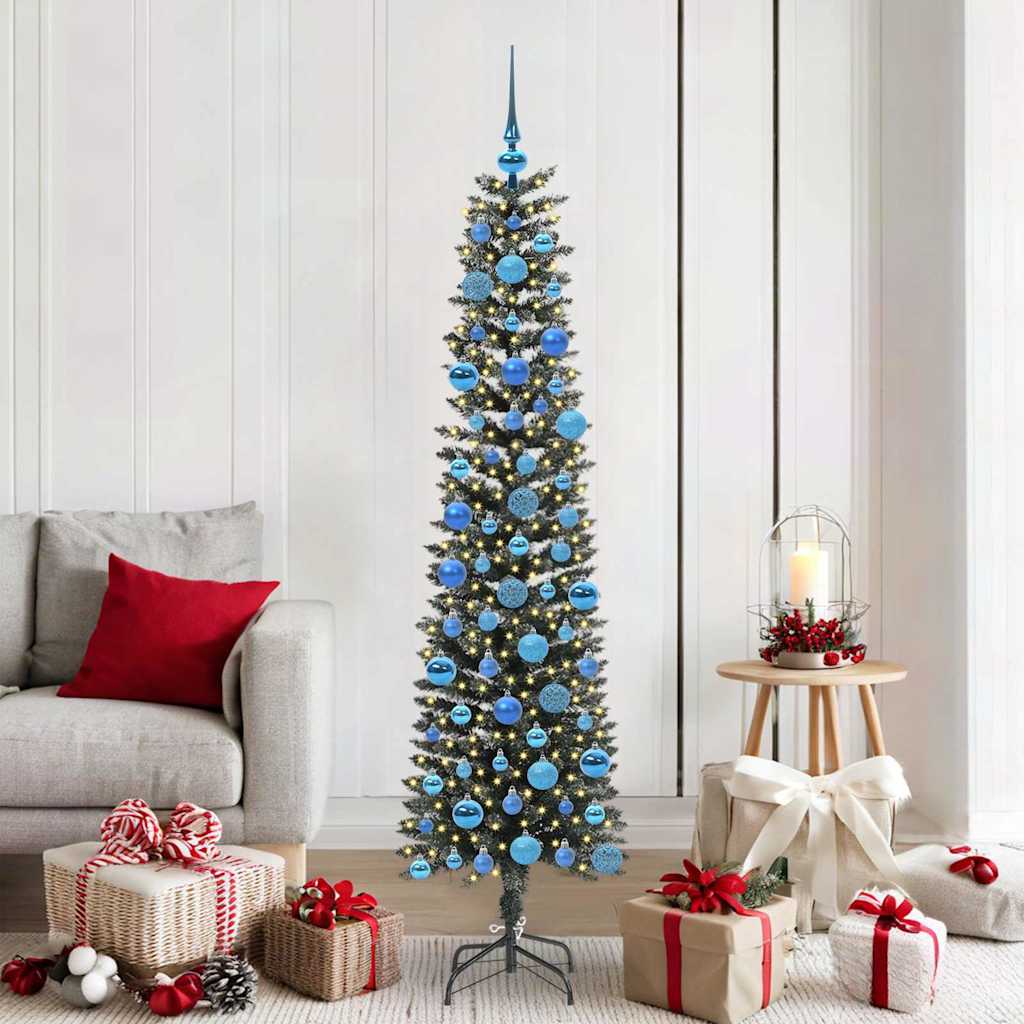 Albero di Natale artificiale Vidaxx con 300 LED verdi 180 cm in PVC e plastica e acciaio